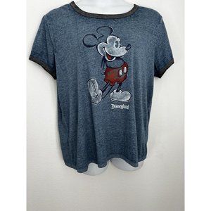 Disney Parks  Mickey Mouse Burnout T-shirt Women’s 1X Blue Excellent Classic